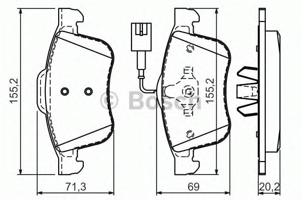 BOSCH 0 986 494 465 Комплект гальмівних колодок,