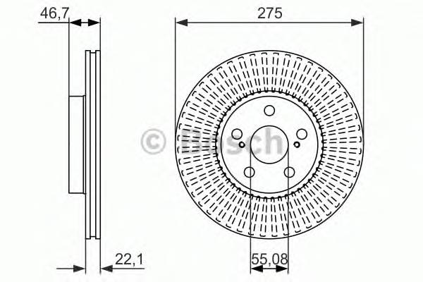 BOSCH 0 986 479 767 Тормозной диск