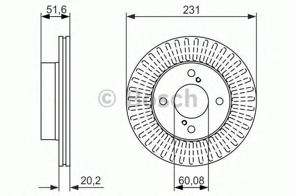 BOSCH 0 986 479 778 Тормозной диск