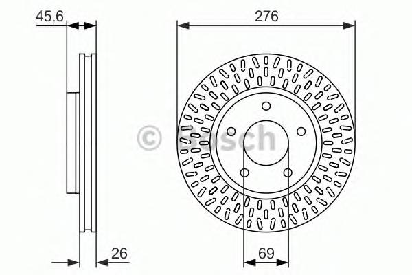 BOSCH 0 986 479 783 Тормозной диск