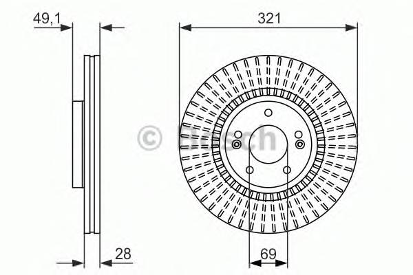 BOSCH 0 986 479 786 Гальмівний диск