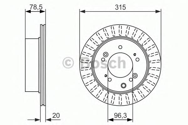 BOSCH 0 986 479 793 Тормозной диск