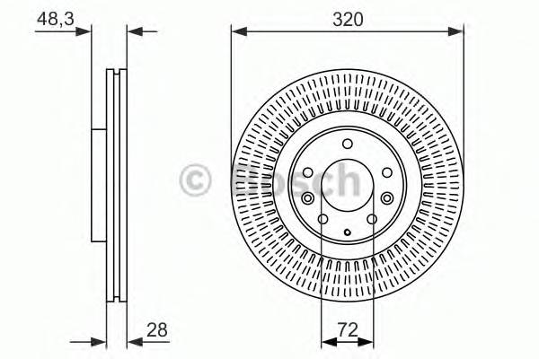 BOSCH 0 986 479 795 Гальмівний диск