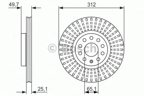 BOSCH 0 986 479 932 Гальмiвний диск