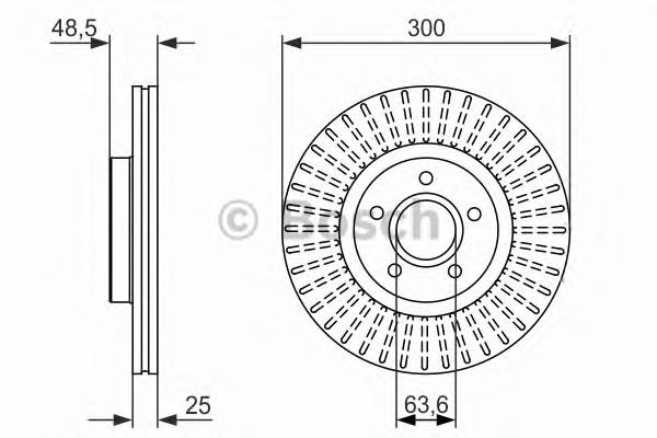 BOSCH 0 986 479 956 Гальмiвний диск