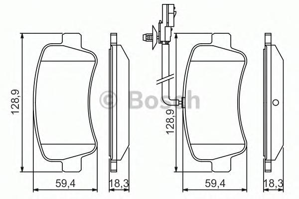 BOSCH 0 986 494 500 Комплект гальмівних колодок,