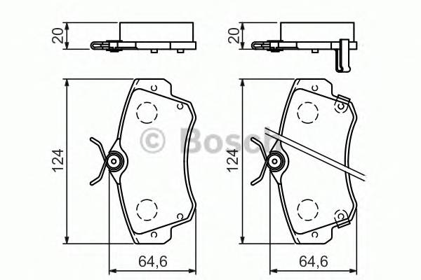 BOSCH 0 986 494 029 Комплект тормозных колодок,