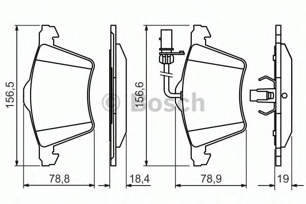 BOSCH 0 986 494 415 Комплект гальмівних колодок,