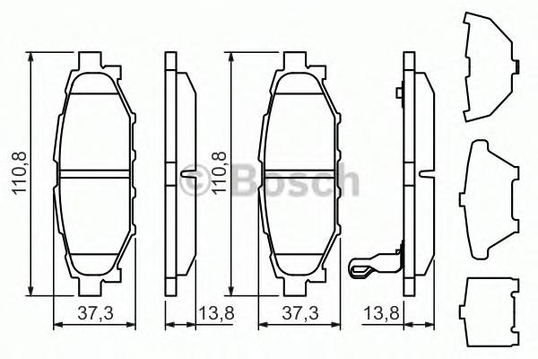 BOSCH 0 986 494 444 Комплект тормозных колодок,