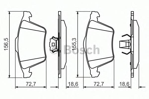 BOSCH 0 986 494 492 Комплект тормозных колодок,