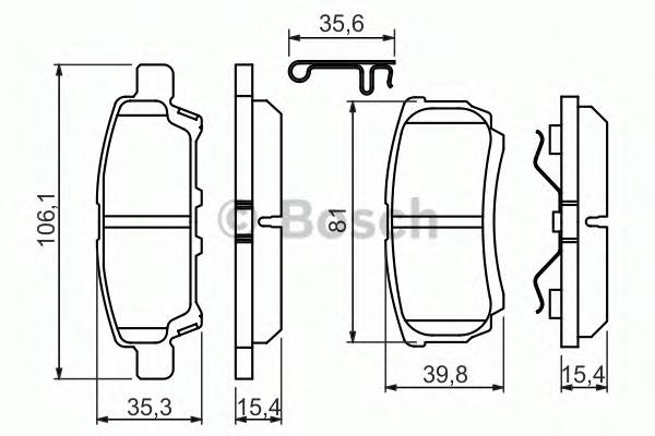 BOSCH 0 986 494 502 Комплект гальмівних колодок,