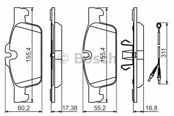 BOSCH 0 986 494 527 Комплект тормозных колодок,