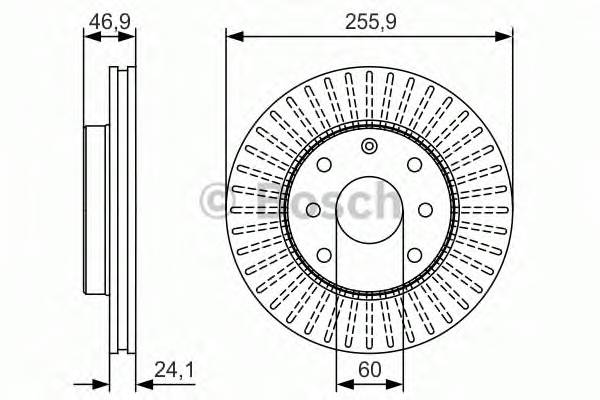 BOSCH 0 986 479 R70 Гальмiвний диск