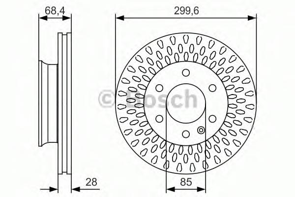 BOSCH 0986479R78 Тормозной диск Bosch