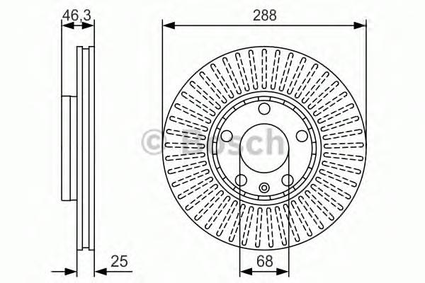 BOSCH 0986479R82 BOSCH Диск гальмівний