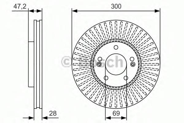 BOSCH 0986479S14 BOSCH HYUNDAI Диск