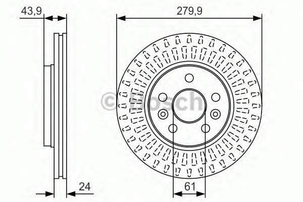 BOSCH 0986479S66 Диск гальмівний