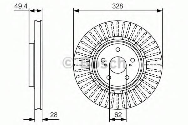 BOSCH 0 986 479 T00 Тормозной диск