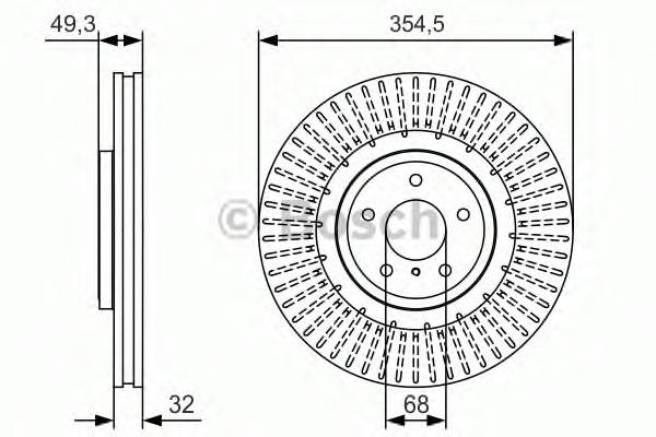 BOSCH 0 986 479 T02 Тормозной диск