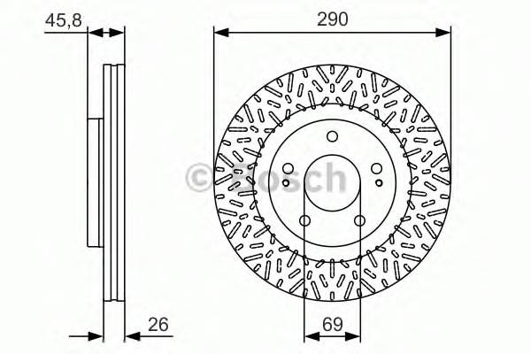 BOSCH 0 986 479 527 Тормозной диск