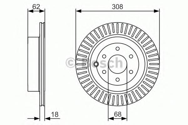 BOSCH 0 986 479 533 Гальмівний диск