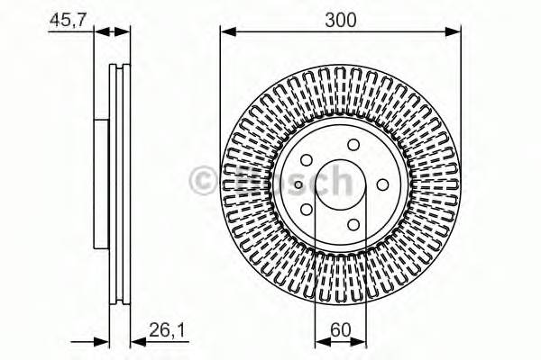 BOSCH 0 986 479 666 Гальмівний диск