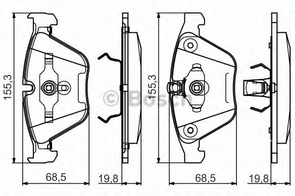 BOSCH 0986495082 Колодки гальмівні дискові