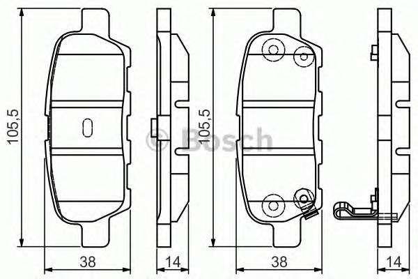 BOSCH 0 986 495 089 Гальмiвнi колодки, к-кт.