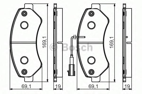 BOSCH 0986495095 Гальмівні колодки дискові