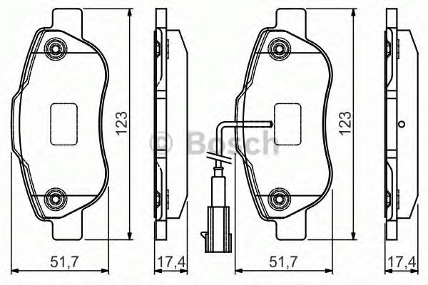 BOSCH 0986495097 BOSCH Тормозные колодки