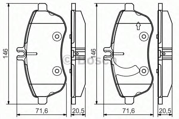 BOSCH 0986495104 BOSCH Тормозные колодки