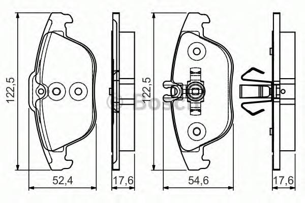 BOSCH 0986495105 Колодки гальмівні дискові