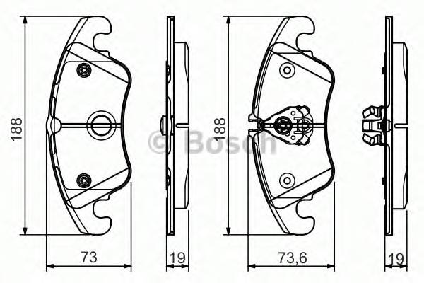 BOSCH 0986495110 Тормозные колодки Bosch