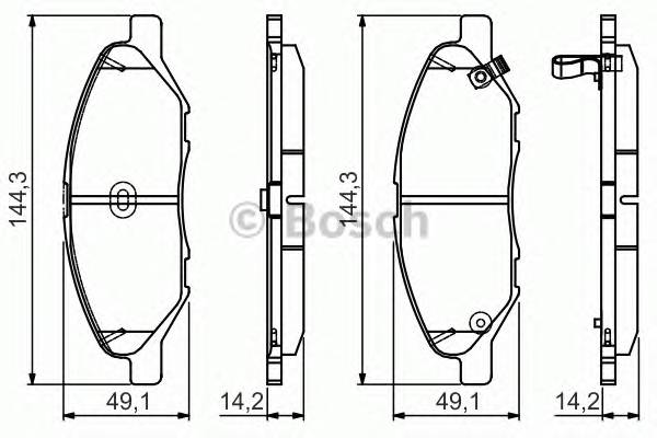 BOSCH 0 986 495 133 Комплект гальмівних колодок,