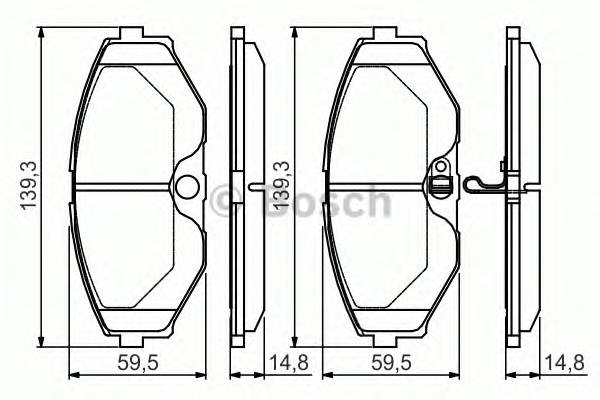 BOSCH 0 986 495 147 Комплект гальмівних колодок,