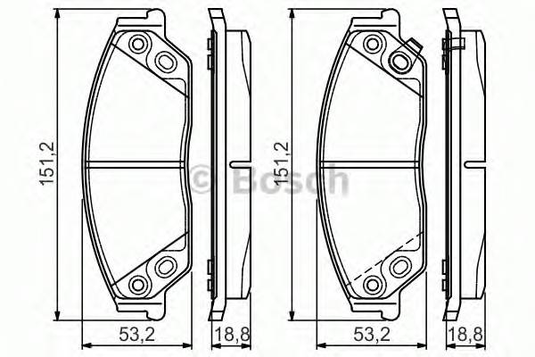 BOSCH 0 986 495 149 Комплект гальмівних колодок,