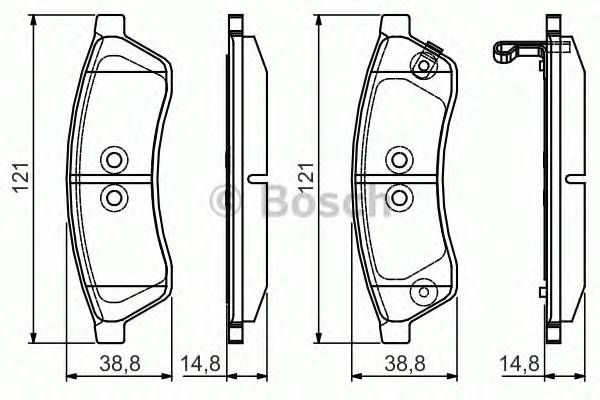 BOSCH 0 986 495 168 Комплект гальмівних колодок,