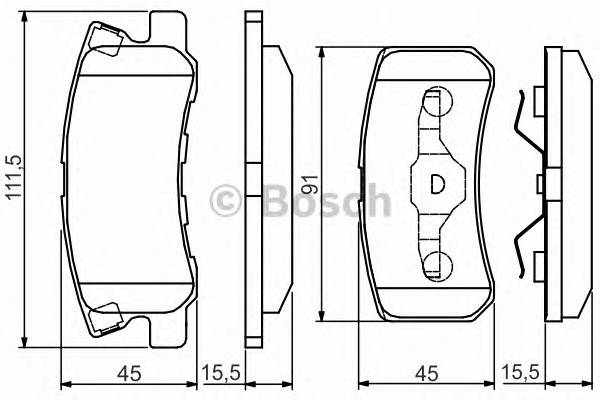 BOSCH 0 986 495 172 Комплект тормозных колодок,