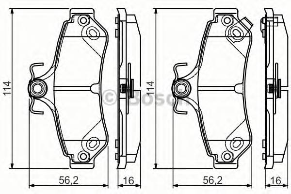 BOSCH 0 986 495 173 Комплект гальмівних колодок,