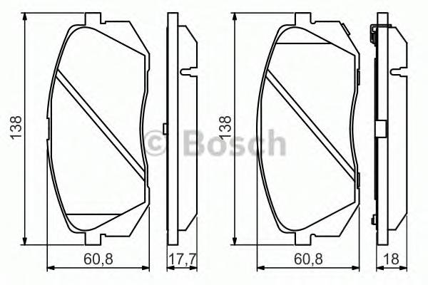 BOSCH 0 986 494 559 Комплект тормозных колодок,