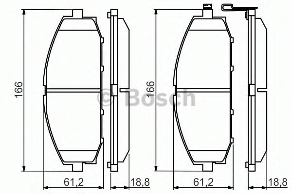 BOSCH 0 986 494 560 Комплект тормозных колодок,