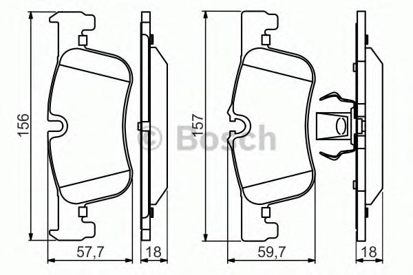 BOSCH 0 986 494 561 Комплект гальмівних колодок,