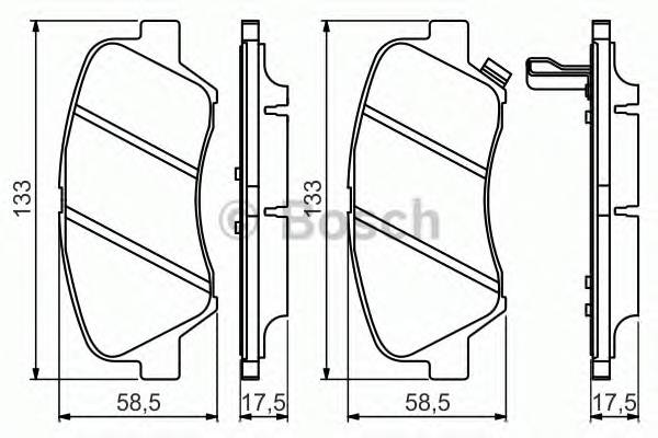 BOSCH 0 986 494 563 Комплект гальмівних колодок,