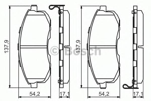 BOSCH 0 986 494 572 Комплект гальмівних колодок,