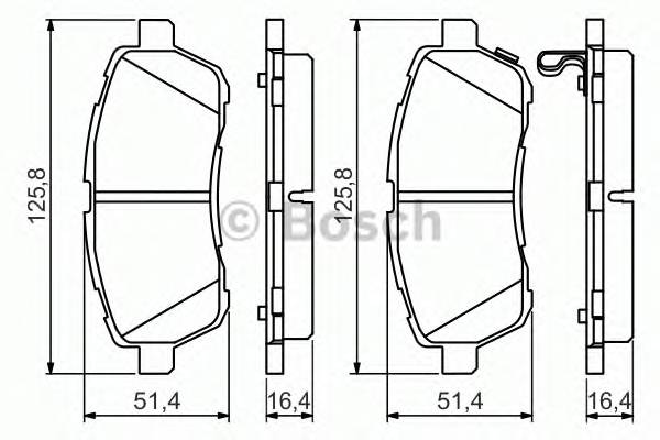 BOSCH 0 986 494 574 Комплект гальмівних колодок,