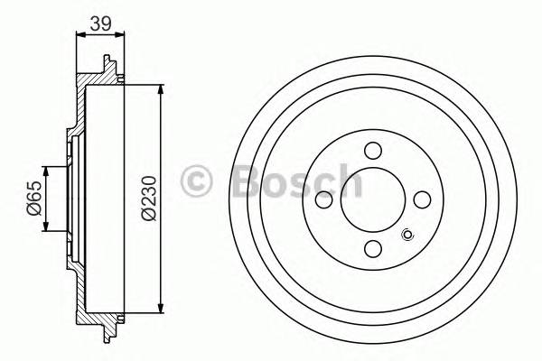 BOSCH 0 986 477 194 Гальмівний барабан