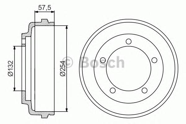 BOSCH 0 986 477 204 Гальмівний барабан