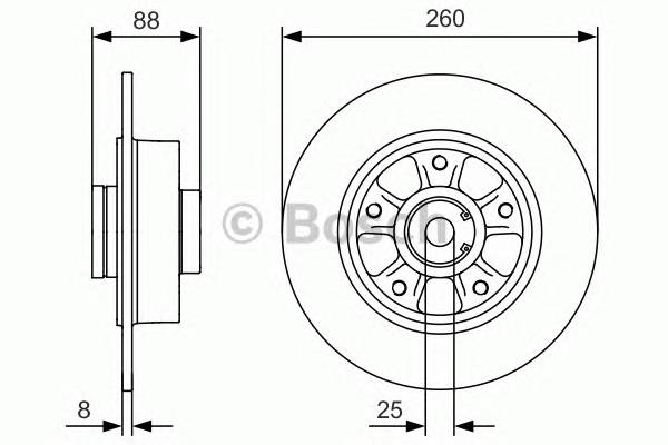 BOSCH 0 986 479 575 Гальмівний диск