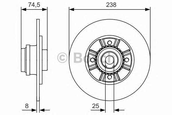 BOSCH 0 986 479 760 Тормозной диск