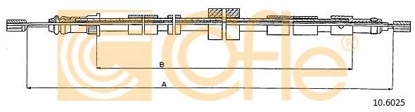 COFLE 10.6025 Трос стояночного гальма